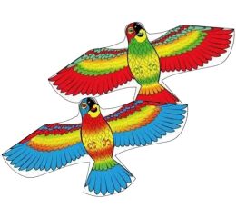 Létající drak 120 x 55 cm polyester - Papoušek