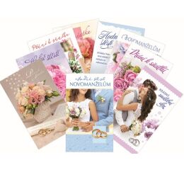 Svatební přání "E" s kapsou mix