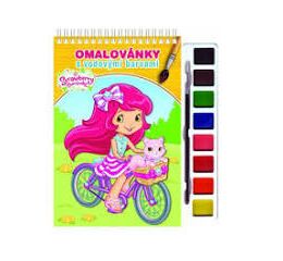 Omalovánky A5 s barvami - Strawberry
