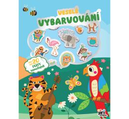 Veselé vybarvování A4 + samolepky - Zvířátka