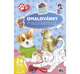Omalovánky A4 se samolepkami - Štěňátka a koťátka 4645-3