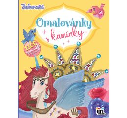 Omalovánky A4 s kamínky - Jednorožci