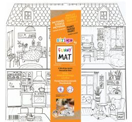 Podložka na kreslení FUNNY MAT - Sweet Home + pastelky zdarma