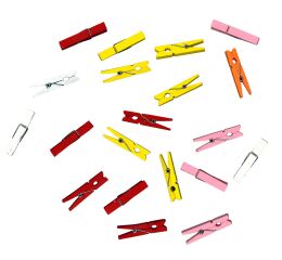 Dřevěné kolíčky barevné - střední