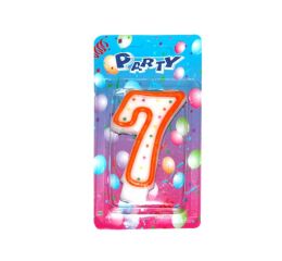 Dortová svíčka č. 7 puntík