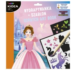 Škrábací obrázek se šalbonami Kidea Princezny