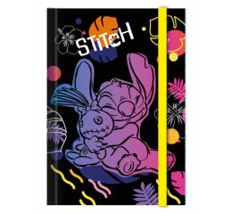 Desky na sešity A5 s širokou gumou - Stitch pastel vzor 2