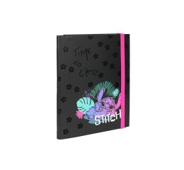 Desky na sešity A4 s širokou gumou - Stitch pastel vzor 3