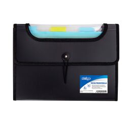 Složka A4 s 6 kapsami STRIGO černá