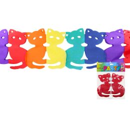 Girlanda papírová barevná 3 m - Kočka