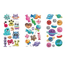 Samolepka 3D Glitter set 6