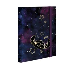 Desky na sešity A4 s širokou gumou - Stitch Gold