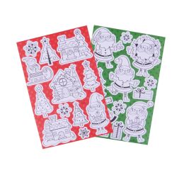 Vánoční samolepky k vymalování