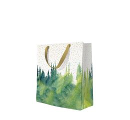 Vánoční papírová taška Paw Premium Golden Forest střední