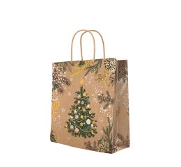 Vánoční papírová taška Paw Vintage Mood střední