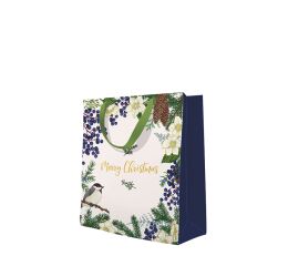 Vánoční papírová taška PAW Christmas Sparrow střední