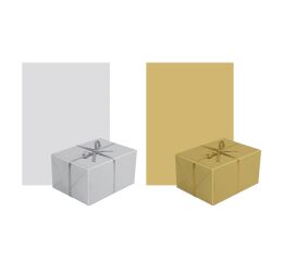 Papír 0,7x2m Monocolor silver gold  /50/