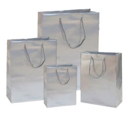Papírová taška Color maxi stříbrná