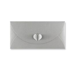 Barevná obálka DL LUX BUTTERFLY stříbrná