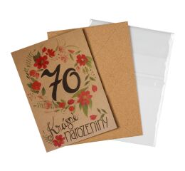 Přání BeBechy 70 Krásné narozeniny