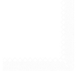 Papírový ubrousek Airlaid Unicolor - bílý