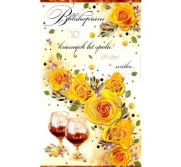 Přání k svatebnímu výročí otočné "E"