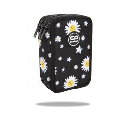 Penál 3 zipy Jumper DAISY BLACK - vybavený