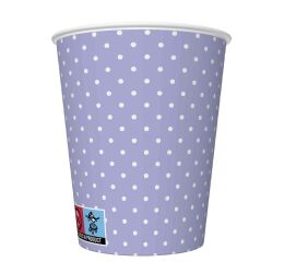 Papírový kelímek 0,25l White Dots on Lavender