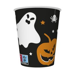 Papírový kelímek PM 250ml 8ks Scary Hallowwen Pattern