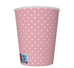 Papírový kelímek 0,25l White Dots on Pink