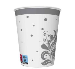 Papírový kelímek 0,25l Ornament Silver