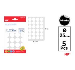 Samolepící etikety kulaté Ø 25 mm 5 ks