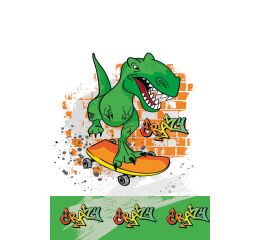 Papírový ubrus 180 cm Crazy Dino