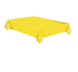 Papírový ubrus 180 cm White Dots on Sunflower Yellow