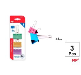 Klipy kovové 41 mm 3 ks mix barev