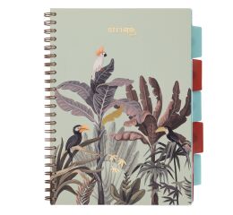 Blok A4/100l 80g Afrika pastel zelený spirála s rozřaďovačem