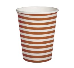 Papírový kelímek eco party - Stripes oranžový