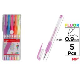 Gelové propisky 5 barev neonové