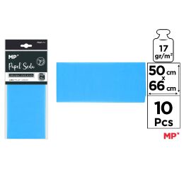 Hedvábný papír světlé modrý 10 ks