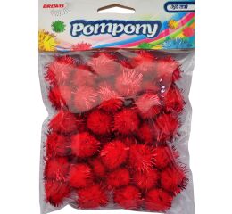 Bambule metal červené 20 mm 40 ks