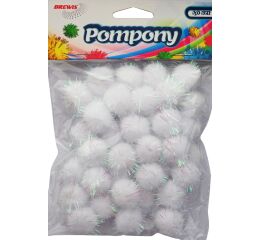 Bambule metal bílé 20 mm 40 ks