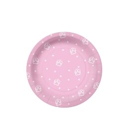 Papírový talíř malý - Special day růžový