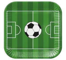 Papírový talíř hranatý - Soccer Ball