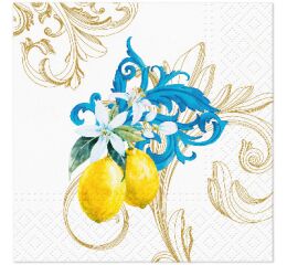 Ubrousky PAW Dekor C (20ks) Baroque Lemon Sicilian Blue