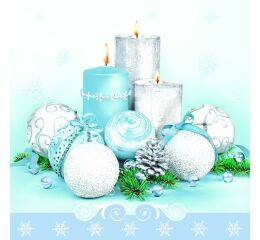 Ubrousky DAISY L (20ks) XMAS Blue Silver Composition