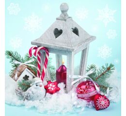Ubrousky DAISY L (20ks) Xmas Lantern on Snow