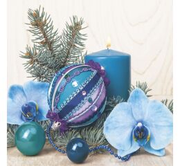 Ubrousky DAISY L (20ks) Turquoise Comp with Orchid