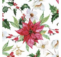 Ubrousky DAISY L (20ks) Watercolour Poinsettia