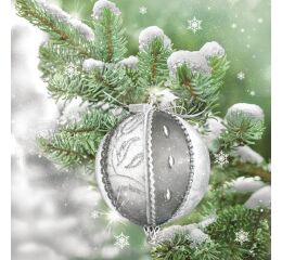 Ubrousky DAISY L (20ks) Elegant Bauble on Snowy Twig
