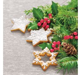 Ubrousky DAISY L (20ks) Winter Decor with Gingerbread Cookie